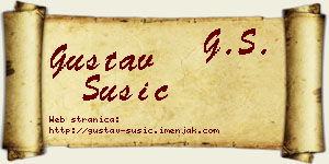 Gustav Šušić vizit kartica